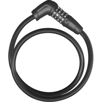 Abus Tresor 6412C Cable Lock, Combination , 12mm, 85cm, Black
