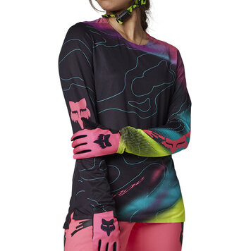 Fox Racing Flexair Lunar LS Jersey, Women's, Black/Pink