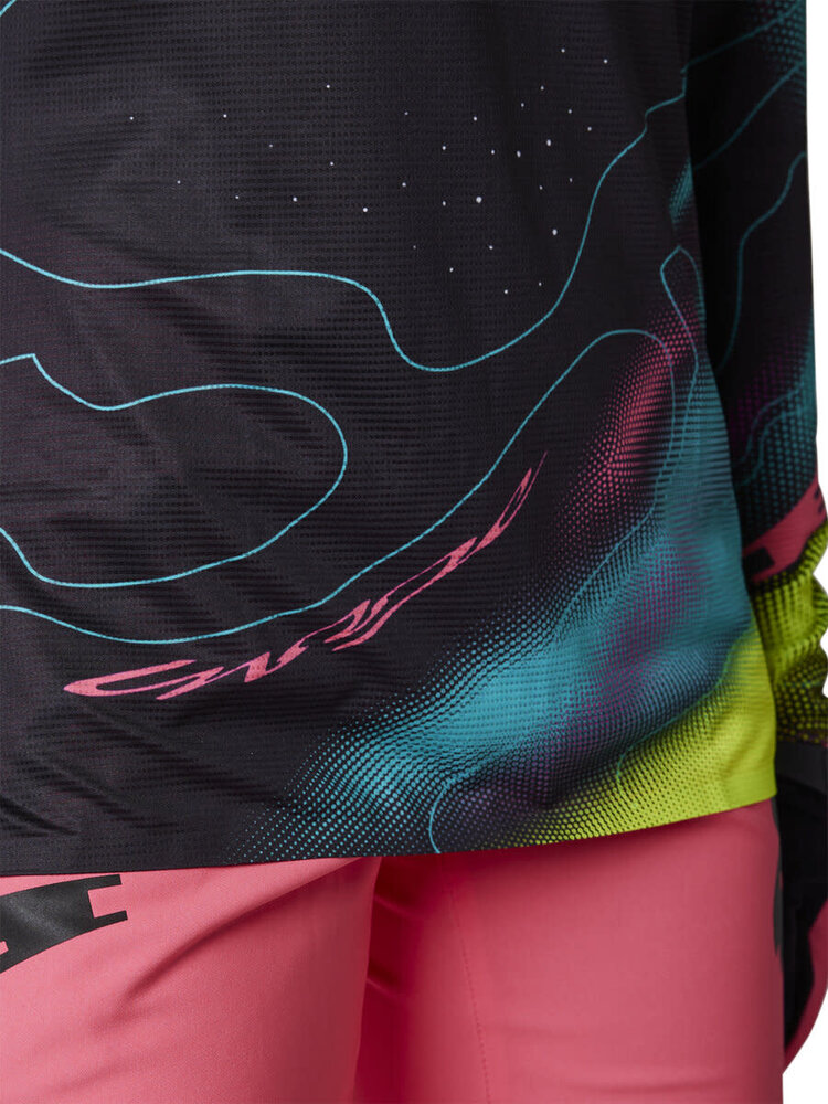 Fox Racing Fox Flexair Lunar LS Jersey, Women's, Black/Pink,