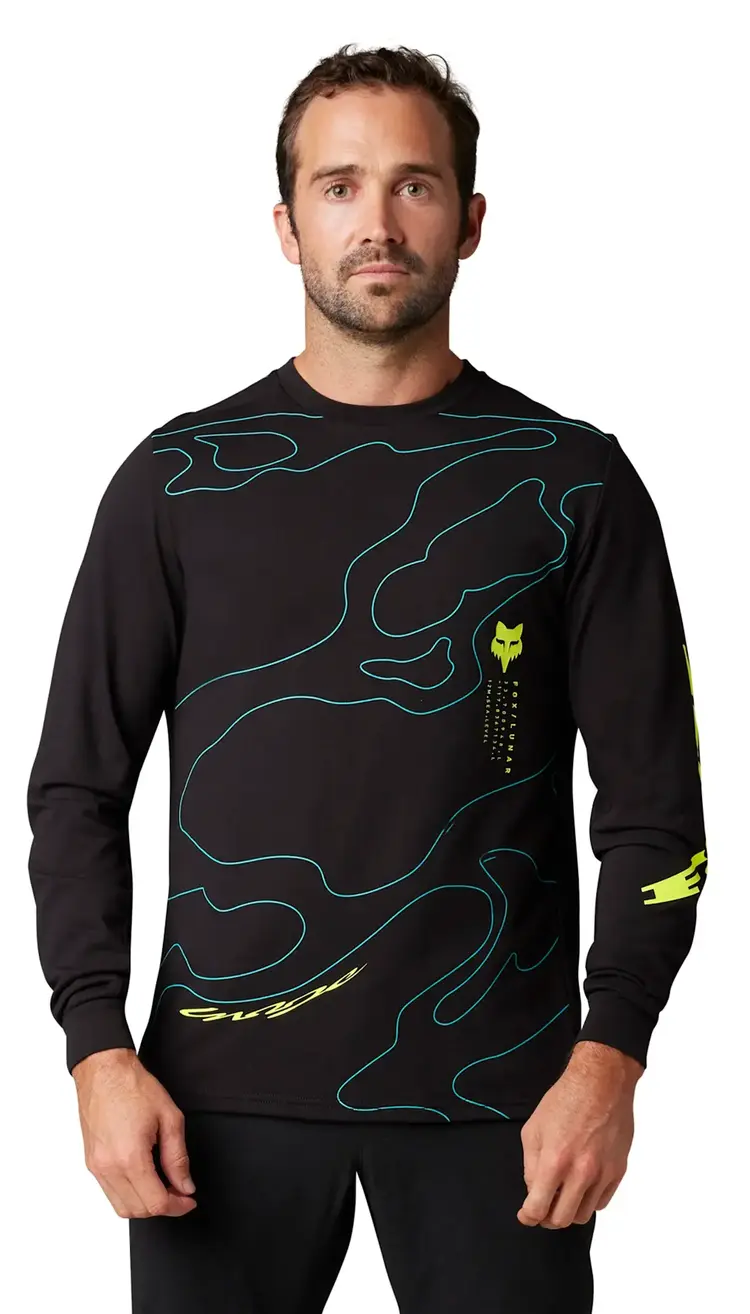 Fox Racing Fox Ranger DriRelease Lunar LS Jersey, Men's,  Black