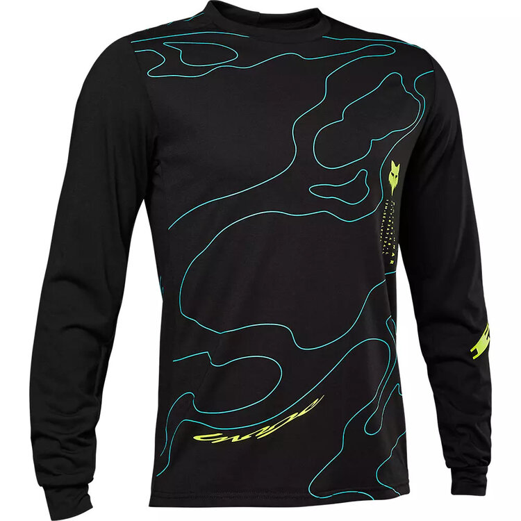 Fox Racing Fox Ranger DriRelease Lunar LS Jersey, Men's,  Black