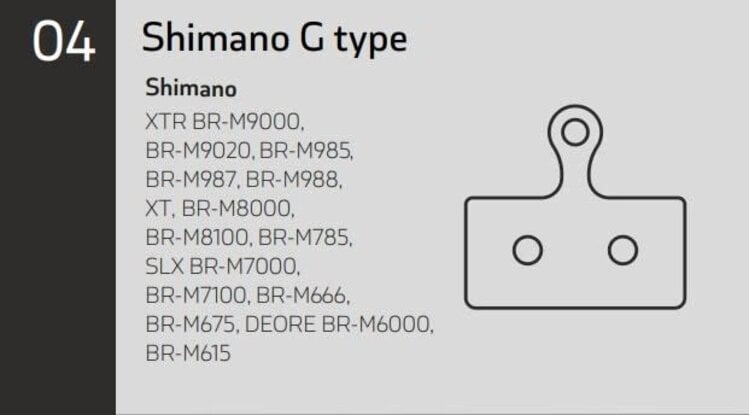 Sinter Sinter Model 004 - Shimano G Type, Red s514 Organic Compound, Pair