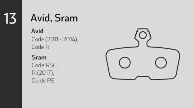 Sinter Sinter Model 013 - Avid/SRAM, Red s514 Organic Compound, Pair