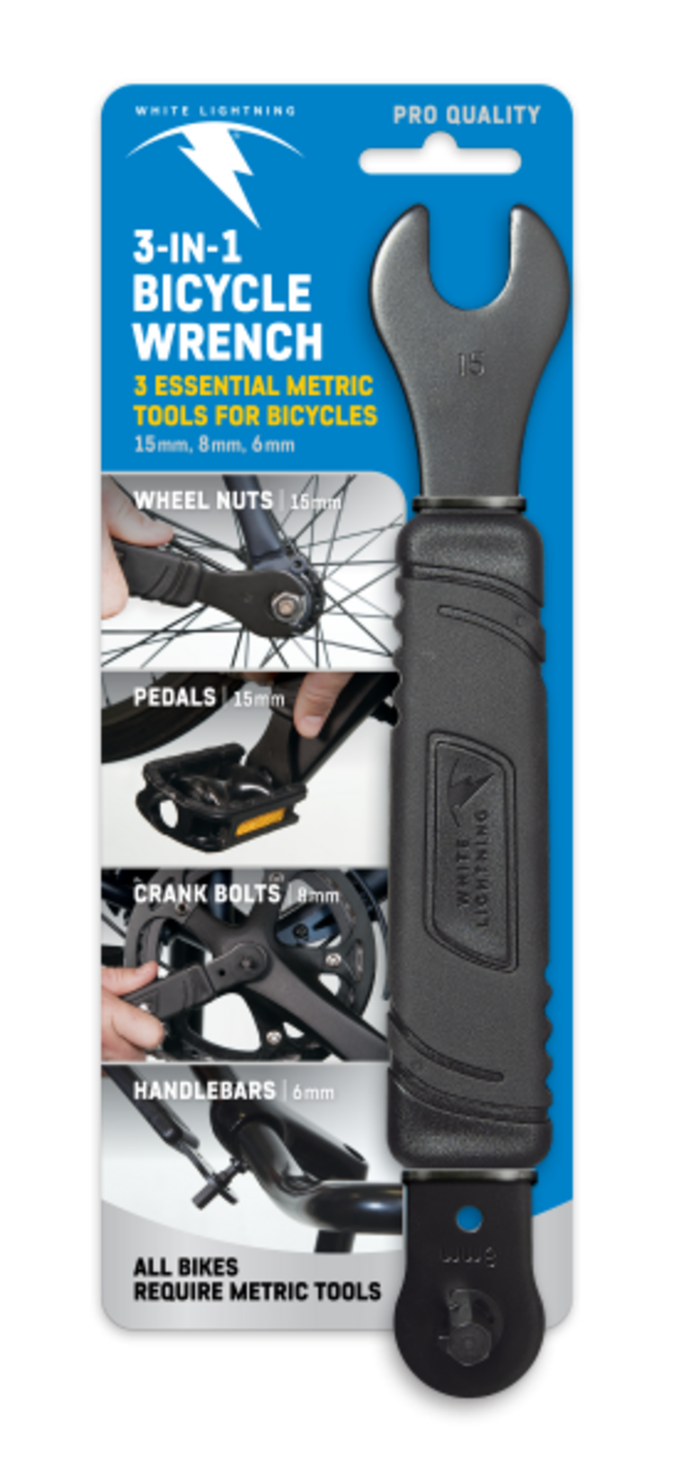 White Lightning 3-in-1 Bicycle Wrench