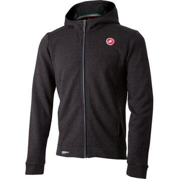 Castelli Milano Full Zip Fleece Jacket, Men's, Melange Light Black