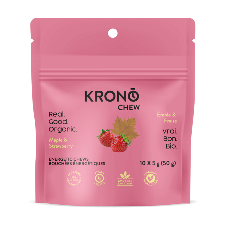 Krono Krono Energetic Chews, Mapple-Strawberry, 1 Box of 12