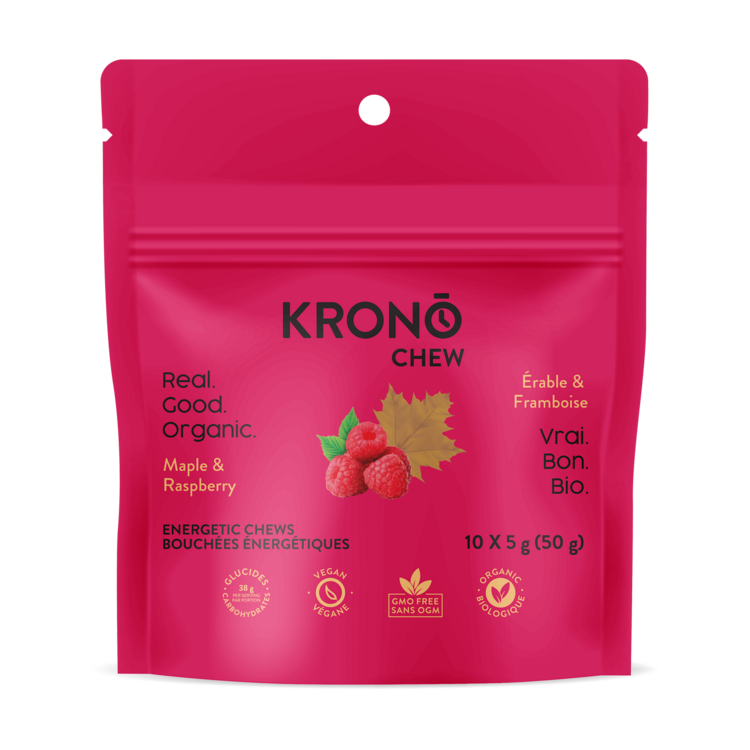 Krono Krono Energetic Chews, Maple-Raspberry, 1 Box of 12