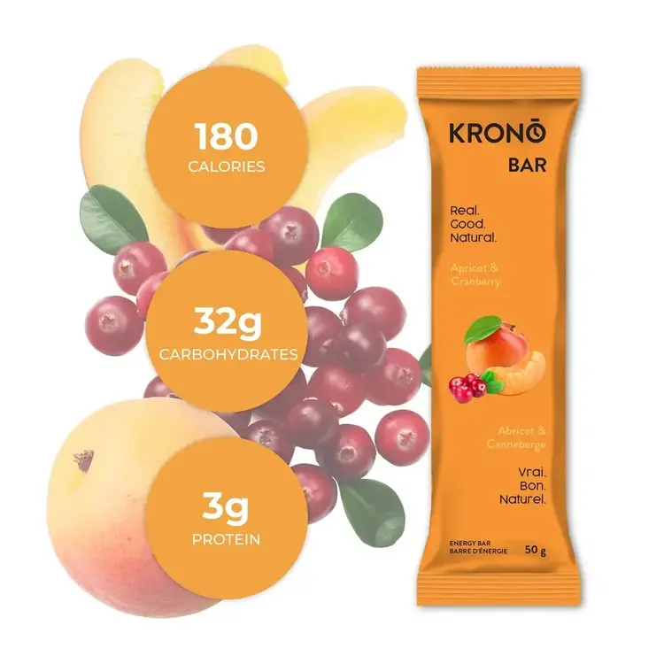 Krono Nutrition Krono Energy Bar, Apricot-Cranberry