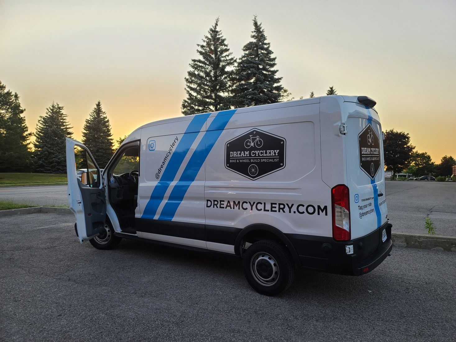 Dream Cyclery branded service vehicle