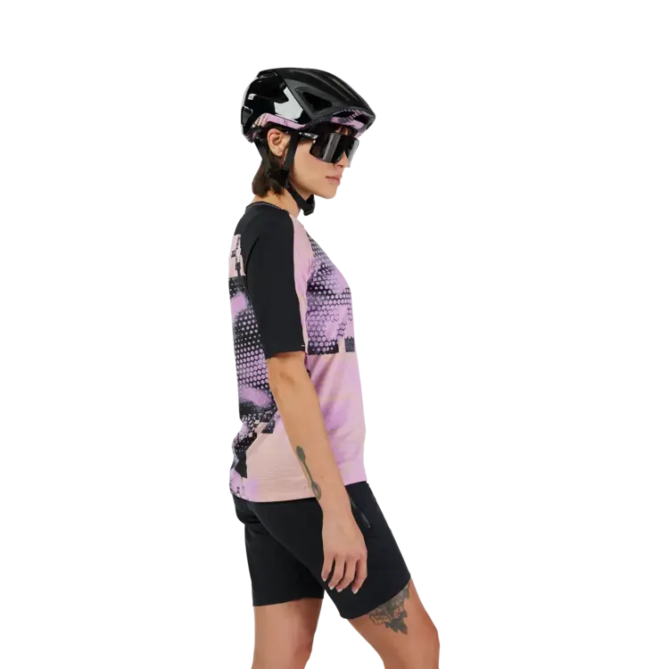 Fox Flexair Ascent Pulse Jersey SS, Women's, Dusty Rose