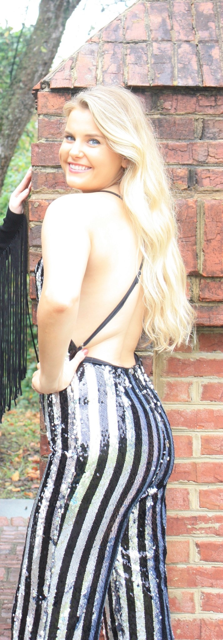 Sequin Jumpsuit Silver/Black - All rialed up llc-