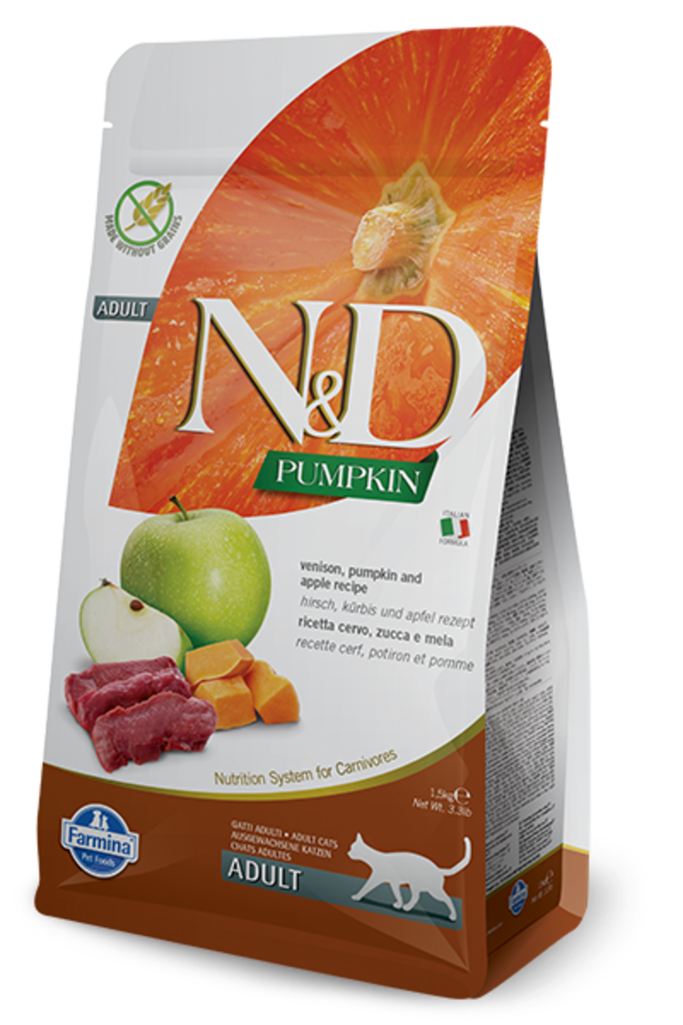 Farmina Farmina - N&D - Adult Cat - Venison, Pumpkin and Apple 3.3lb