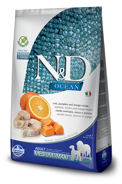 Farmina Farmina - N&D - Adult - MED/MAXI - Cod/Orange 26.4LB