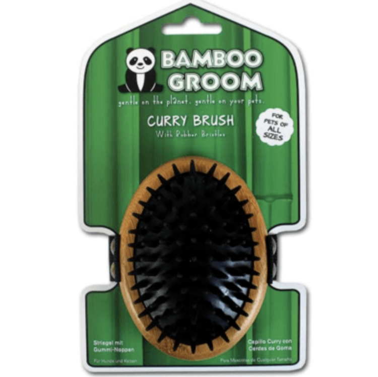 Bamboo Groom Bamboo Groom Curry Brush - Rubber Bristles