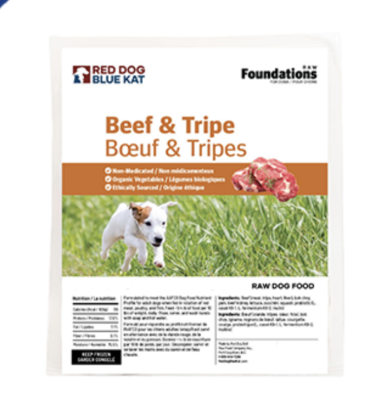 Red Dog Blue Kat Red Dog Blue Kat - Foundations - Beef and Tripe 1lb (4x0.25)