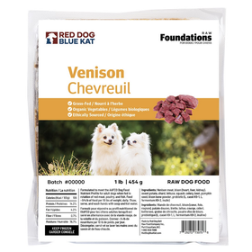 Red Dog Blue Kat Red Dog Blue Kat - Foundations - Venison 1lb (4x0.25)