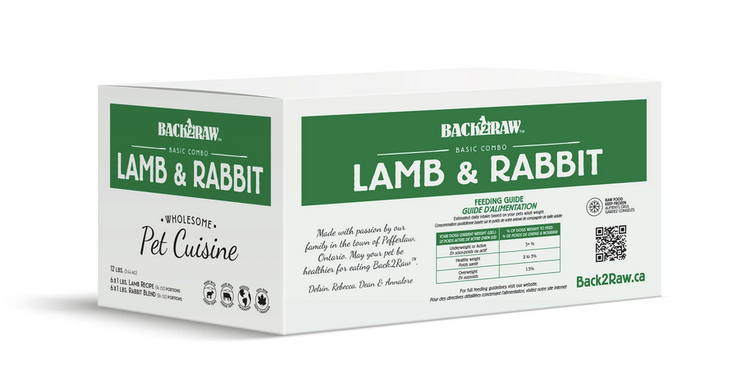 Back2Raw Back2Raw - Basic - Lamb & Rabbit Combo 12LB