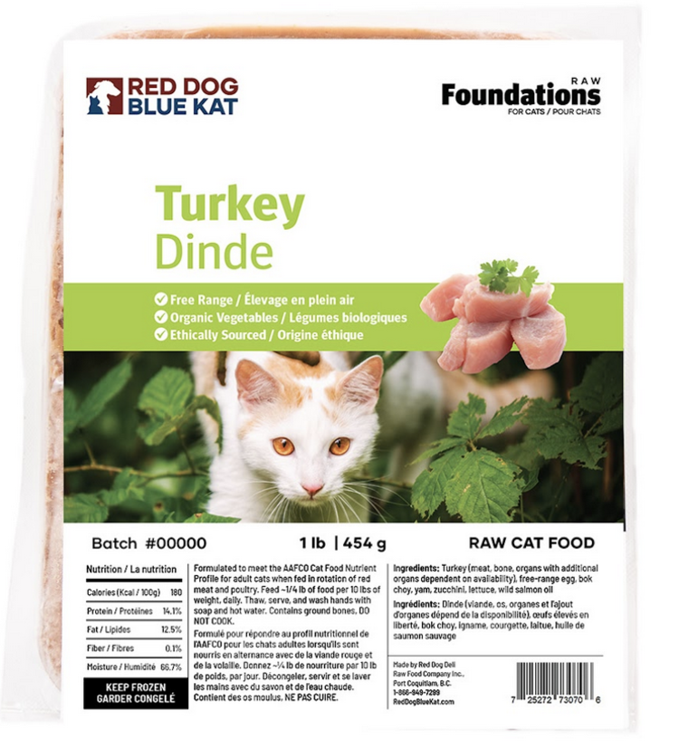 Red Dog Blue Kat Red Dog Blue Kat - Foundations CAT -  Turkey 1lb (4x0.25)