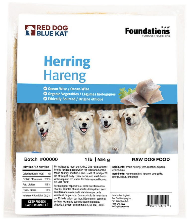 Red Dog Blue Kat Red Dog Blue Kat - Foundations - Dog - Herring 1lb (4x0.25)