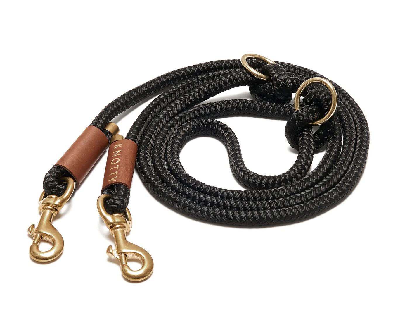 Knotty Pets Knotty Pets - Hands Free Rope Leash - Black