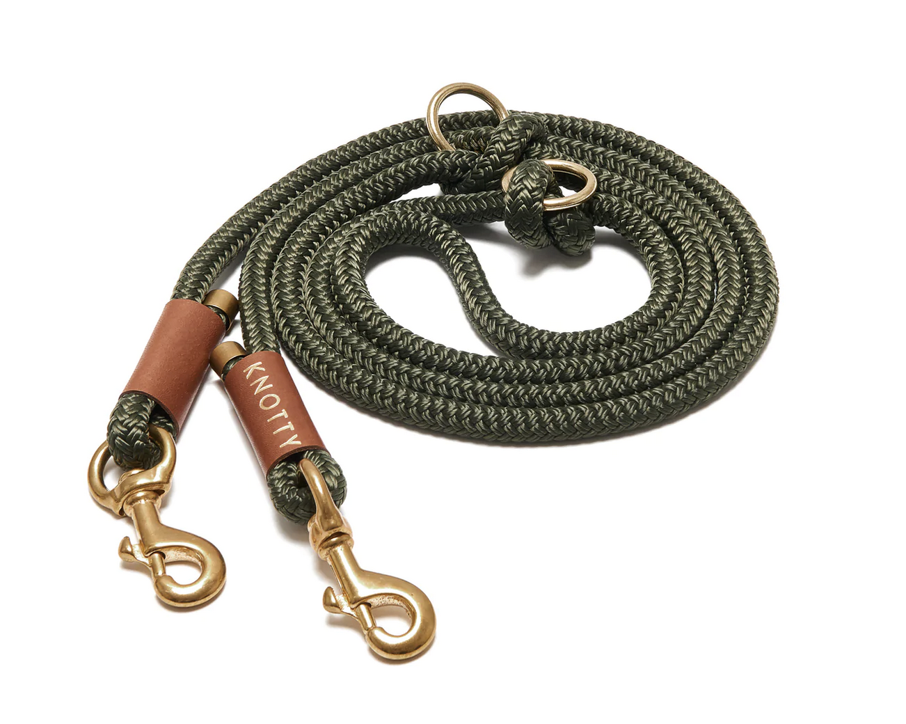 Knotty Pets Knotty Pets - Hands Free Rope Leash - Olive