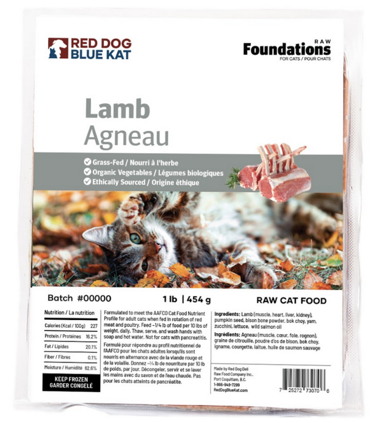 Red Dog Blue Kat Red Dog Blue Kat - Foundations CAT -  Lamb 1lb (4x0.25)