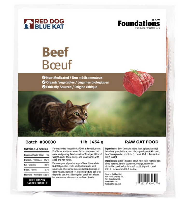 Red Dog Blue Kat Red Dog Blue Kat - Foundations CAT - Beef 1lb (4x0.25)