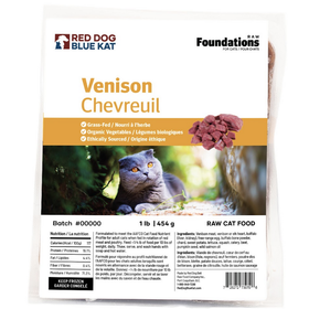 Red Dog Blue Kat Red Dog Blue Kat - Foundations CAT -  Venison 1lb (4x0.25)