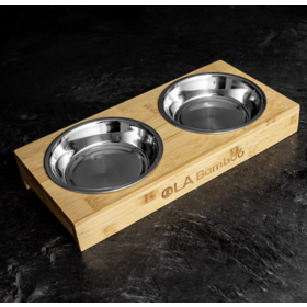OLA Bamboo OLA Bamboo - Double Stainless Steel Bowl