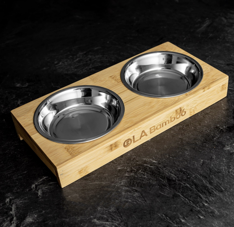 OLA Bamboo OLA Bamboo - Double Stainless Steel Bowl