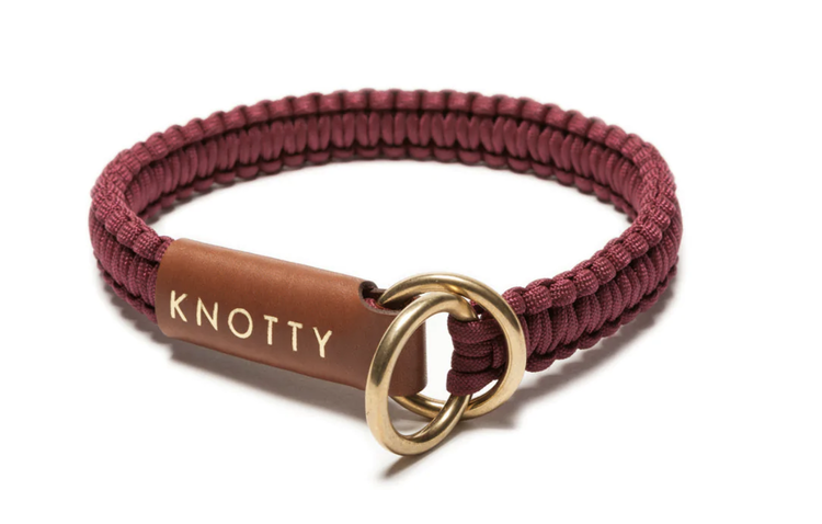 Knotty Pets Knotty Pets - Slip Collar - Wine