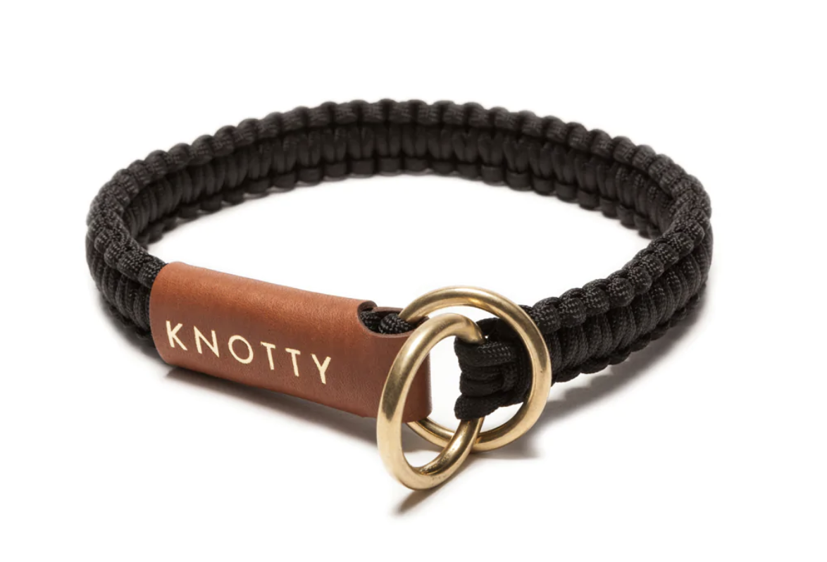 Knotty Pets Knotty Pets - Slip Collar - Classic Black