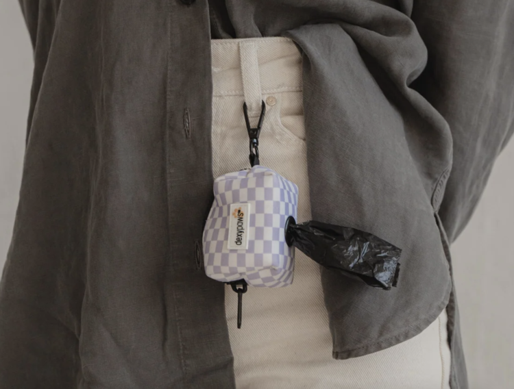 Dexy Paws Dexy Paws - Poop Bag Holder - Lilac Checkers