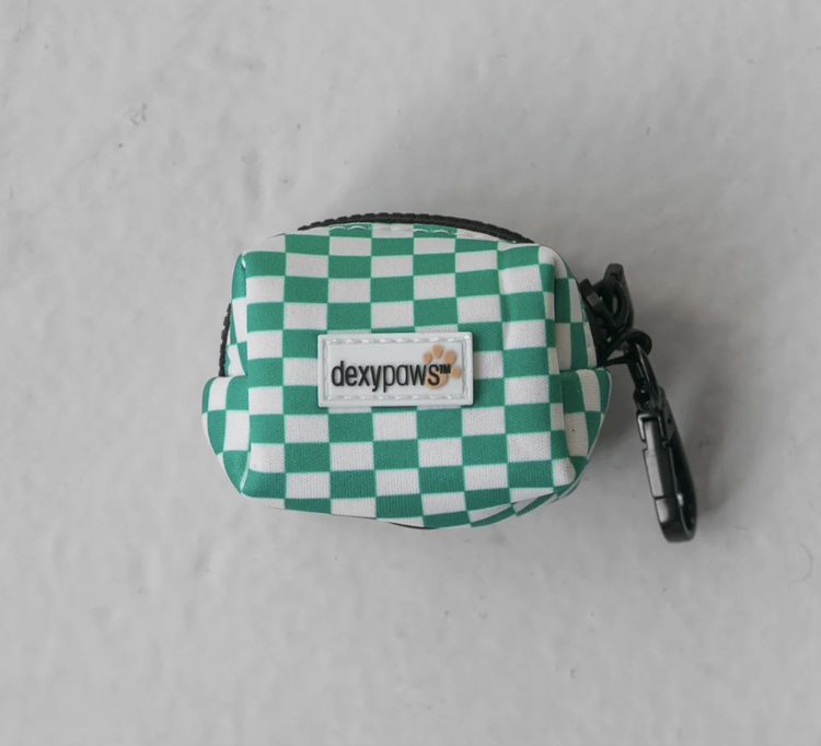 Dexy Paws Dexy Paws - Poop Bag Holder - Green Checkers
