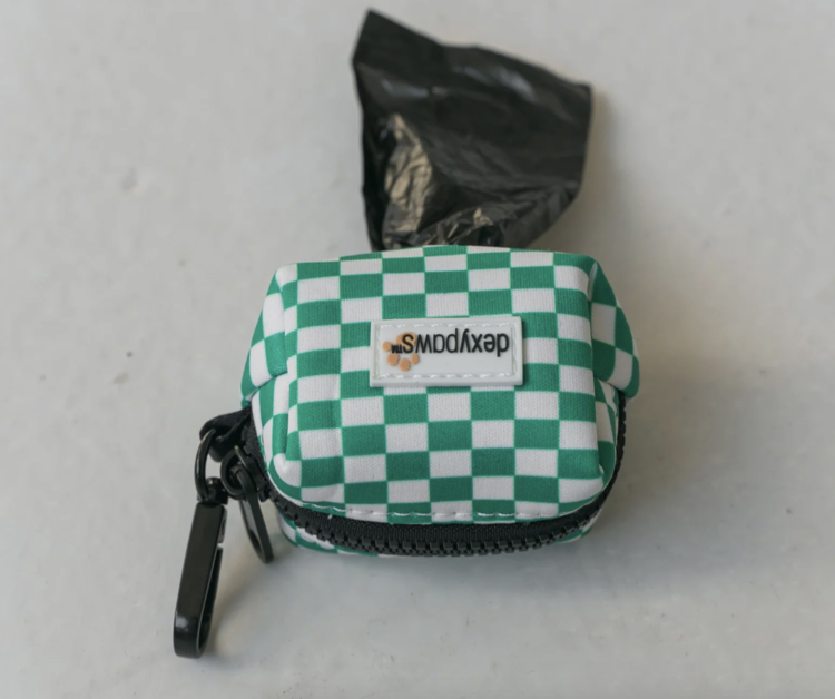 Dexy Paws Dexy Paws - Poop Bag Holder - Green Checkers