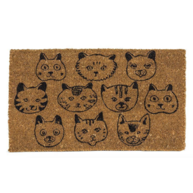 Abbott Simple Cat Face Doormat - 18" X 30"