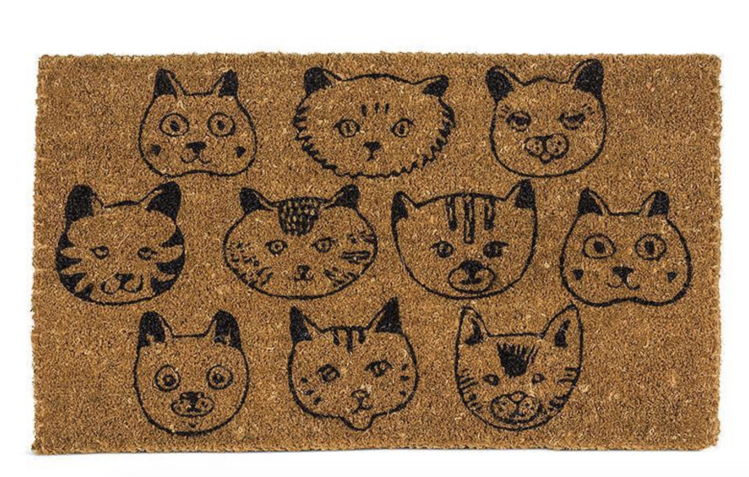 Abbott Simple Cat Face Doormat - 18" X 30"