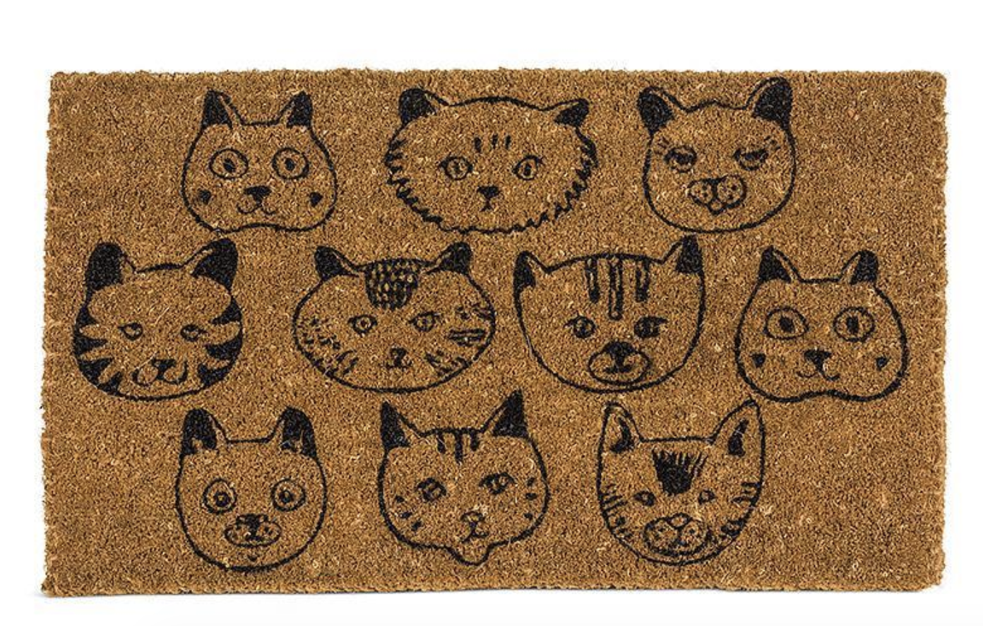 Abbott Simple Cat Face Doormat - 18" X 30"