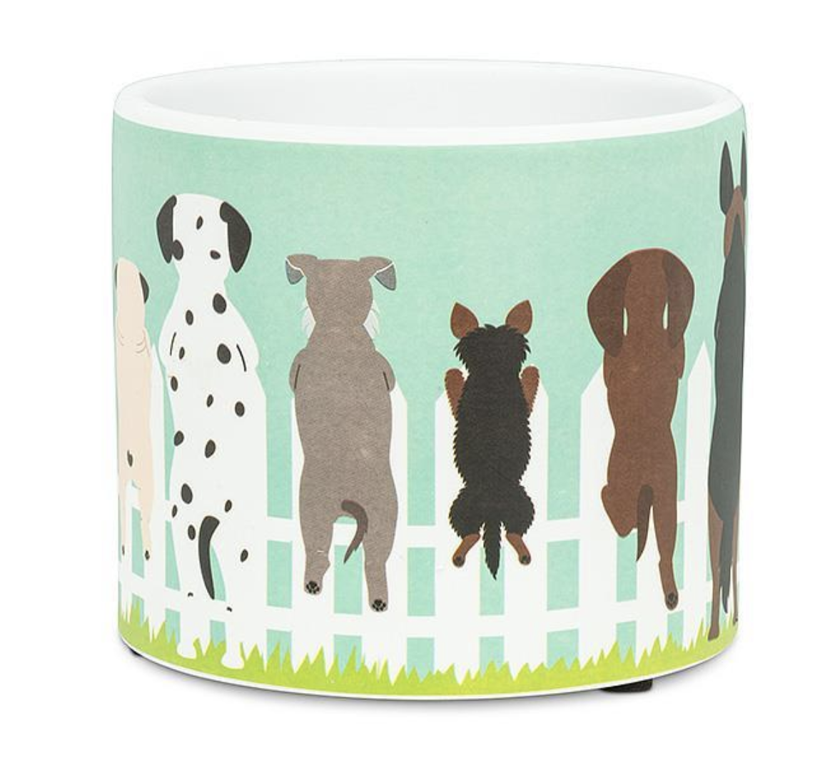 Abbott Planter - Dogs on Fence