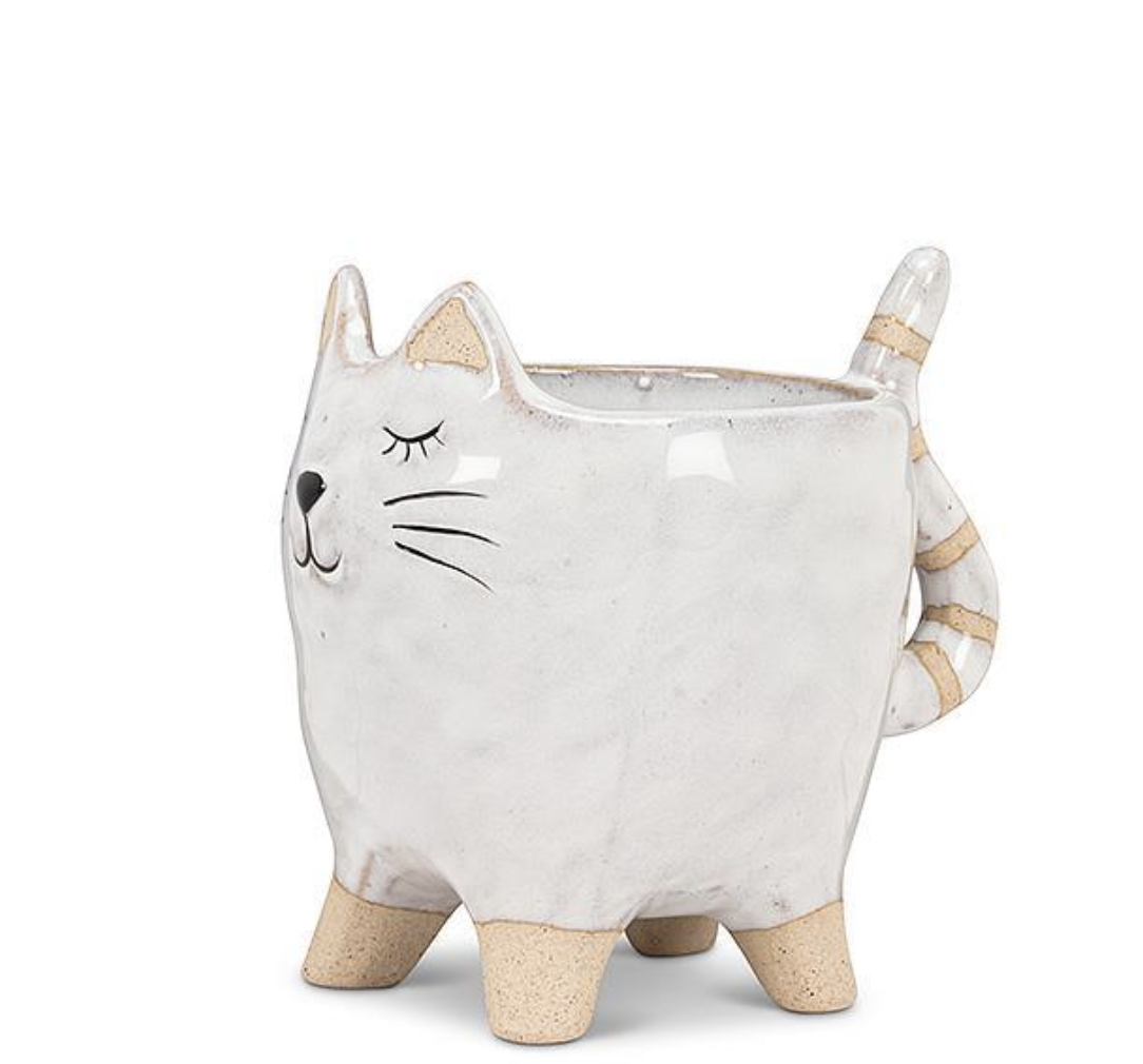 Abbott Planter - Small Cat with Tail