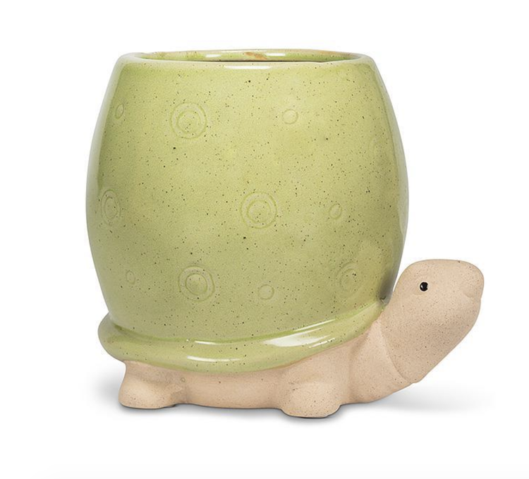 Abbott Planter - Tall Green Turtle