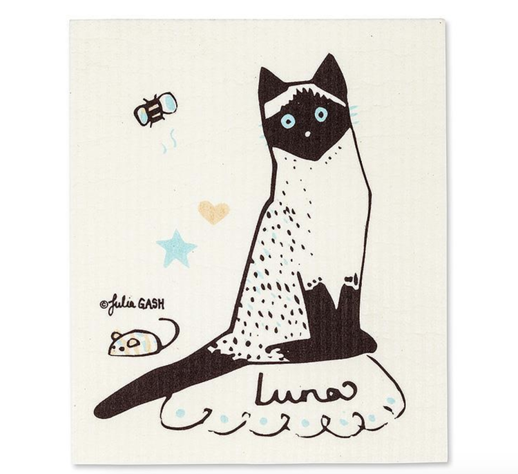 Abbott Swedish Dishcloth - Cats & Names