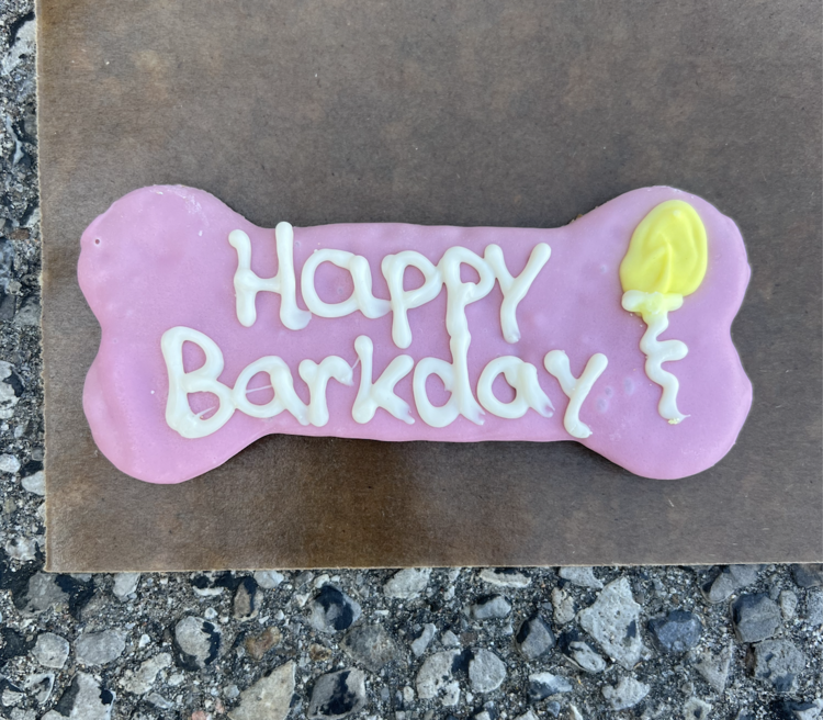 The Barkery The Barkery - Happy Barkday - Bone - Pink
