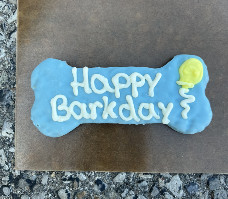 Barkery The Barkery - Happy Barkday Bone - Blue