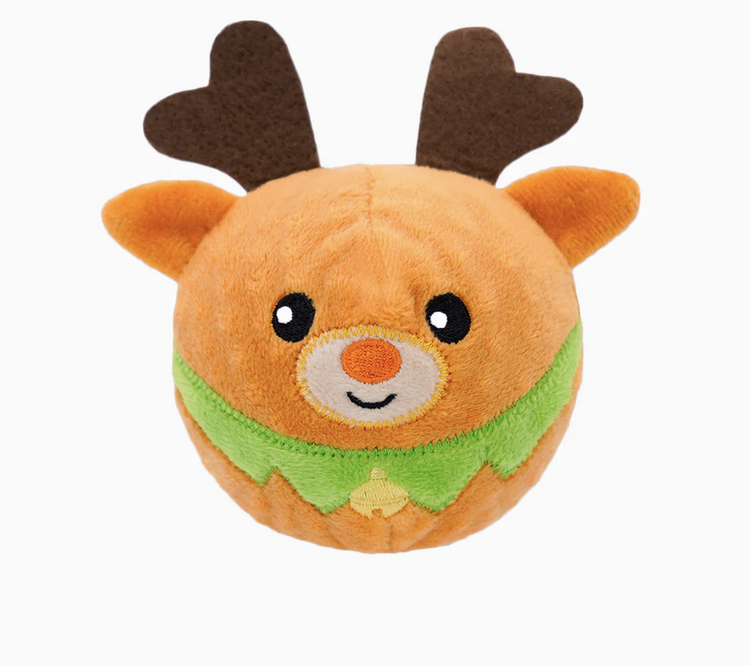 Hugsmart Hugsmart - Super Ball Happy Woofmas - Reindeer
