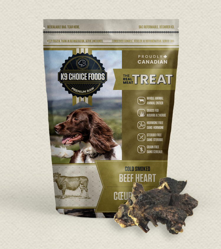 k9 choice K9 Choice - Cold Smoked Beef Heart