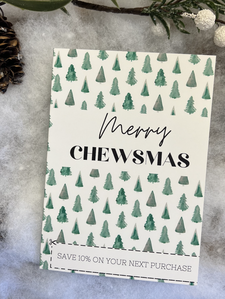Chews Chews - Folded Card - Merry Chewsmas