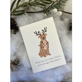 Chews Chews - Folded Card - Bully Reindeer
