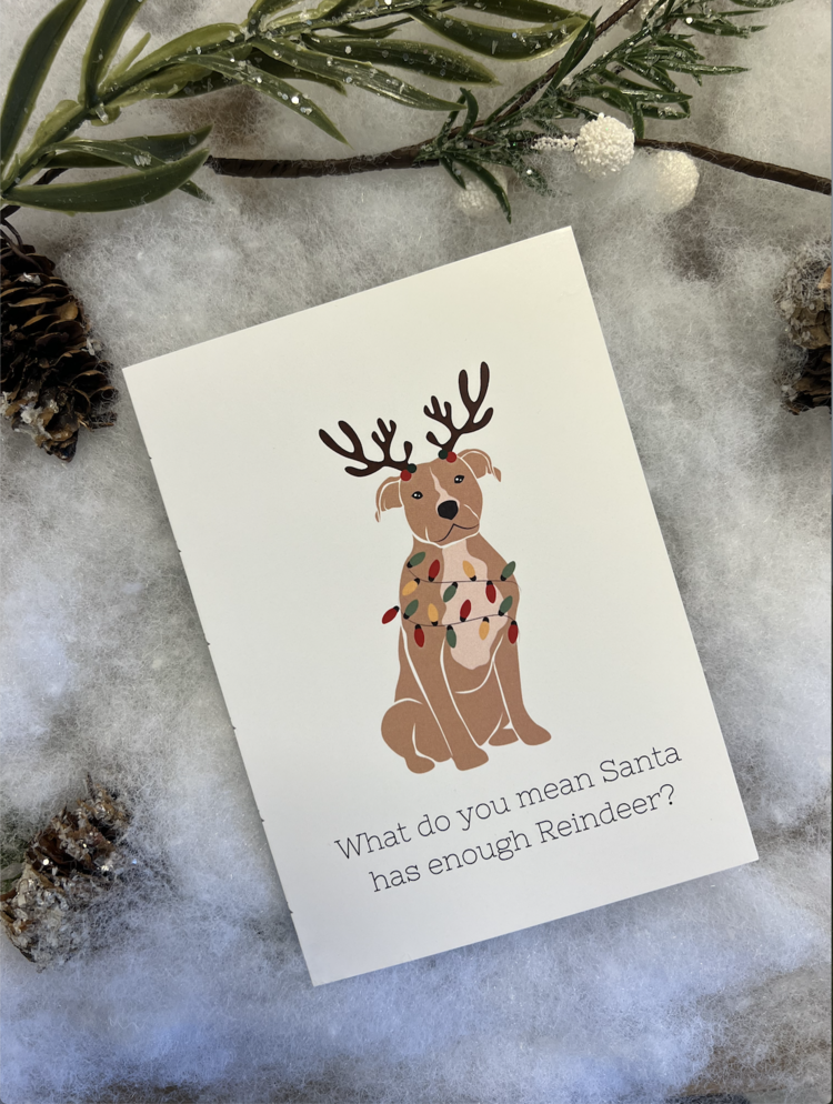 Chews Chews - Folded Card - Bully Reindeer