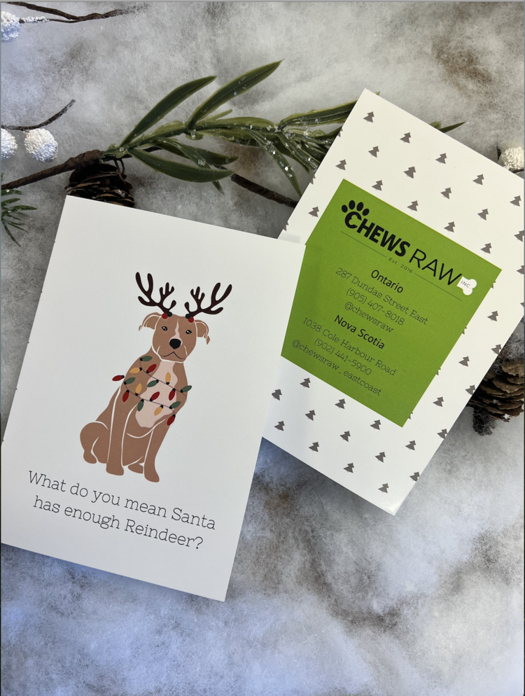 Chews Chews - Folded Card - Bully Reindeer